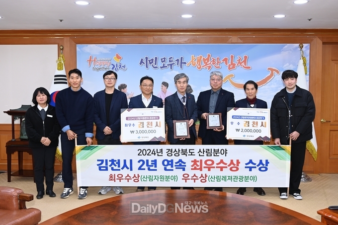 김천시, 경상북도 산림분야 2년 연속 최우수상 수상