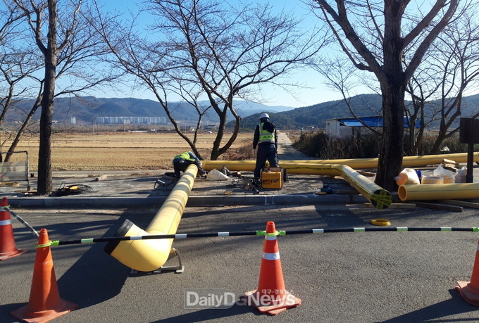 도시가스 구축사업 완료