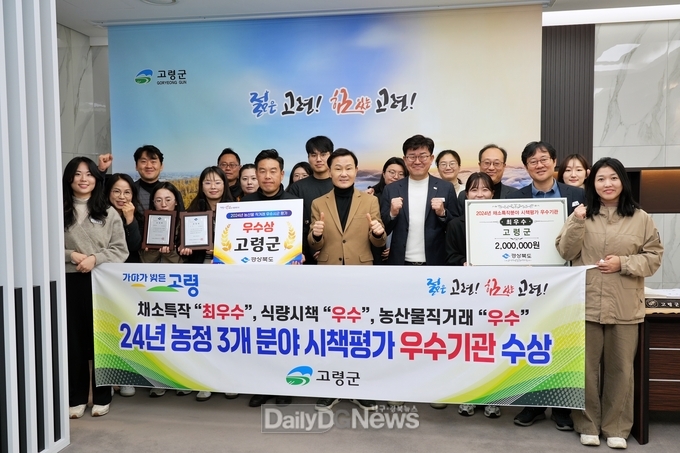 고령군, 농정분야 평가 3관왕 달성
