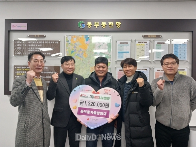 동부동자율방범대(대장 김상돈), 성금기탁으로 나눔문화 동참
