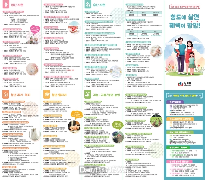 청도군 전입혜택 리플릿 제작