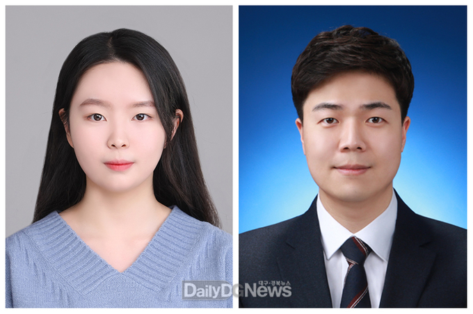  계명대학교 로봇공학과 홍성훈 교수 연구팀이 자율운항선박의 안전 운항을 위한 AIS 데이터 기반 원격 상황인식 방법에 대한 연구 성과를 발표했다. (왼쪽부터 제1저자 석사과정 김채원 학생, 교신저자 홍성훈 교수). (사진=계명대학교 제공)