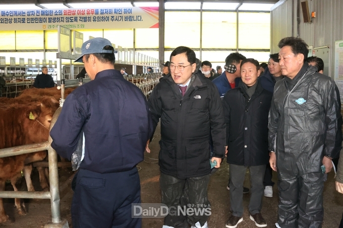 주낙영 경주시장 한우농가 현장 방문