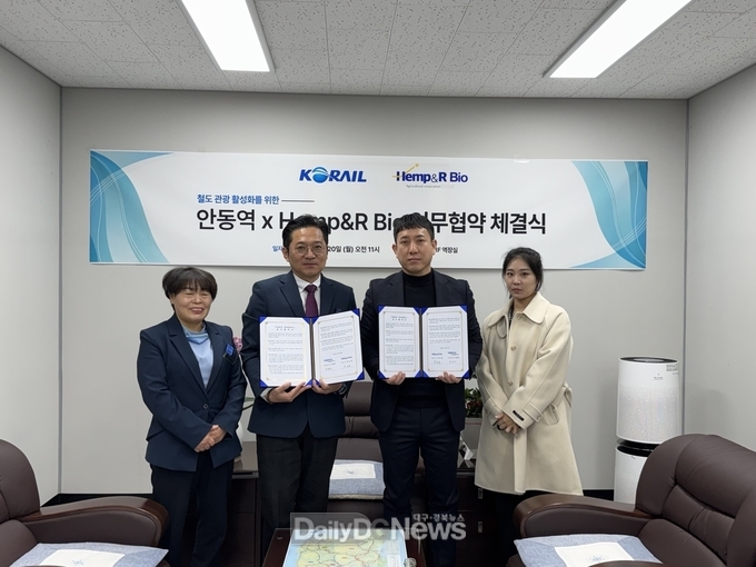 코레일 안동관리역, 안동지역 철도관광 활성화 위해 지역 특산품 생산기업과 맞손
