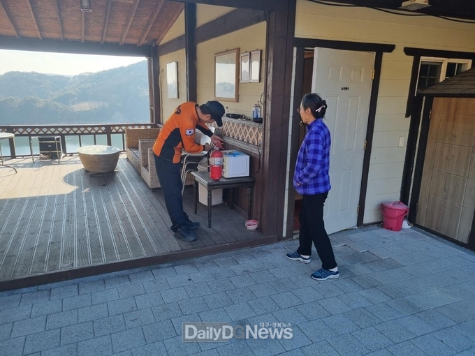 안동소방서 겨울철 캠핑장 안전주의 당부!