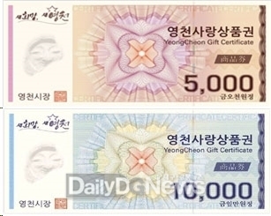 영천시, 영천사랑상품권 월 구매 한도 100만원으로 상향
