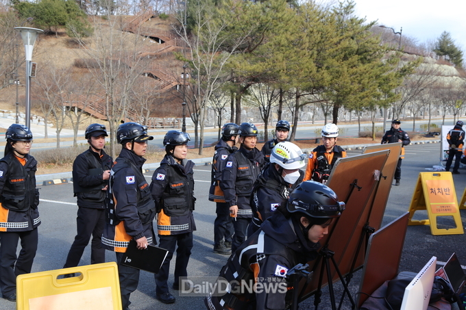 안동소방서, 봄철 산불 대비 긴급구조통제단 훈련 실시