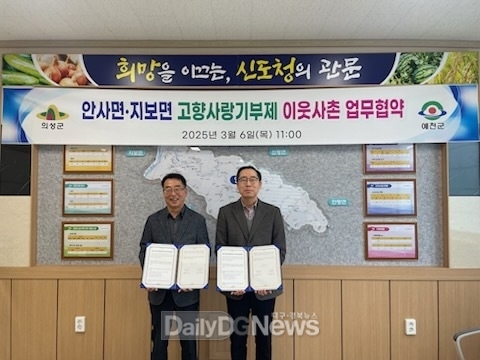 의성 안사면-예천 지보면, 이웃사촌 업무협약 체결