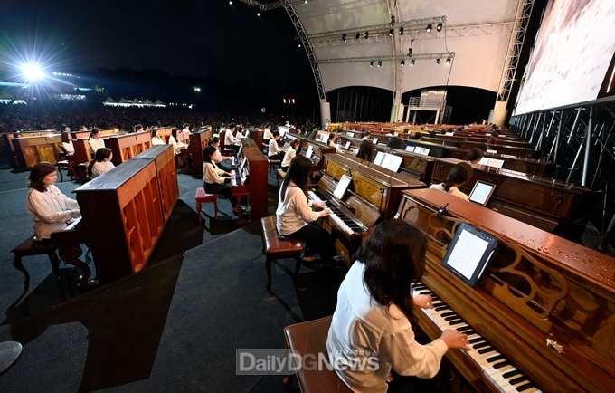 2024년 달성 100대 피아노 공연. (사진=달성군 제공)