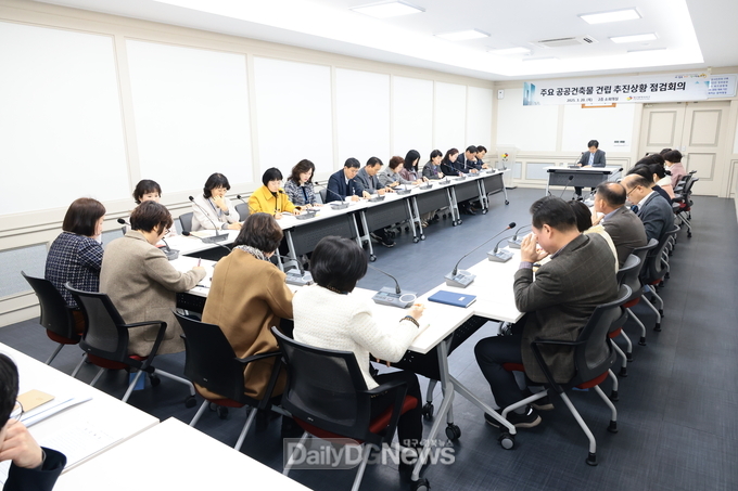 대구 서구청. 주요 공공건축물 추진 상황 점검 회의 개최 모습. (사진=서구 제공)