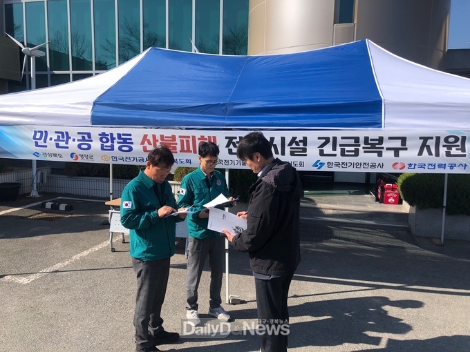 피해 주민 위해 민‧관‧공 합동 전기설비 복구단... 300여 명 전기설비 전문가 및 봉사자 참여