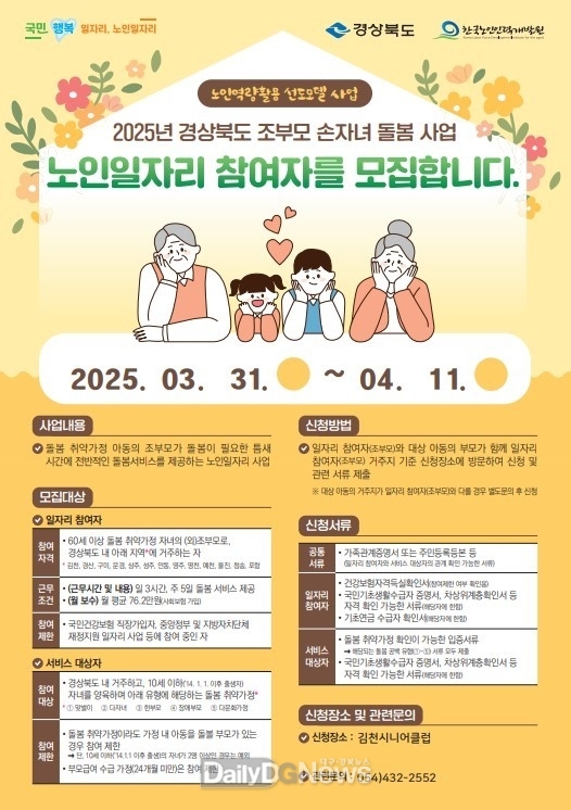 김천시, 조부모 손자녀 돌봄 사업 실시