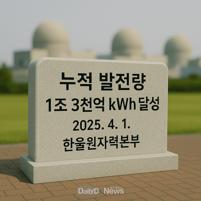 한울원자력본부, 누적 발전량 1조 3천억kWh 달성!