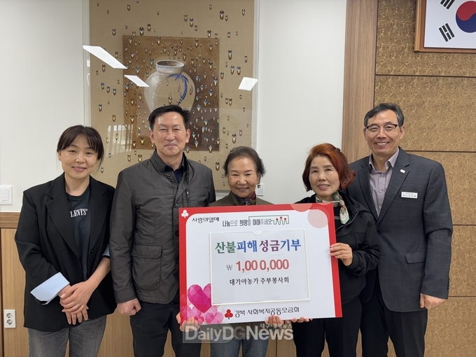 대가야읍 낫질 대가야농가주부봉사회, 영남지역 산불피해 복구 성금 100만원 기탁