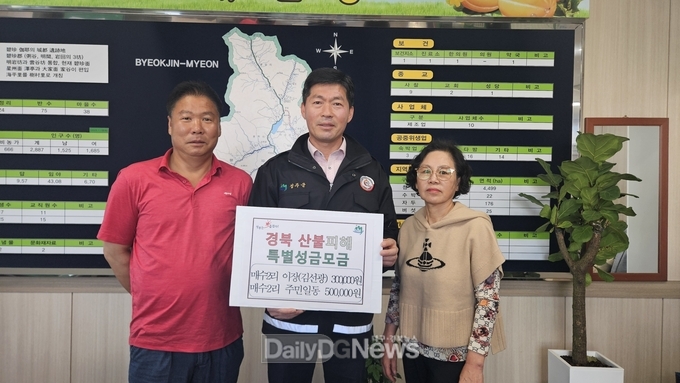 벽진면 매수2리 이장 김선광 ‧매수2리 주민, ‘2025년 경북지역 산불피해 특별 모금’ 성금 기탁