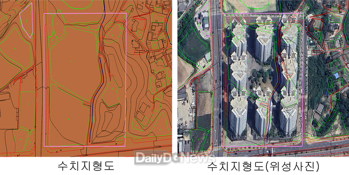  영주시, 고정밀 전자지도로 진화하는 스마트도시를 꿈꾸다(수치지형도 이미지)