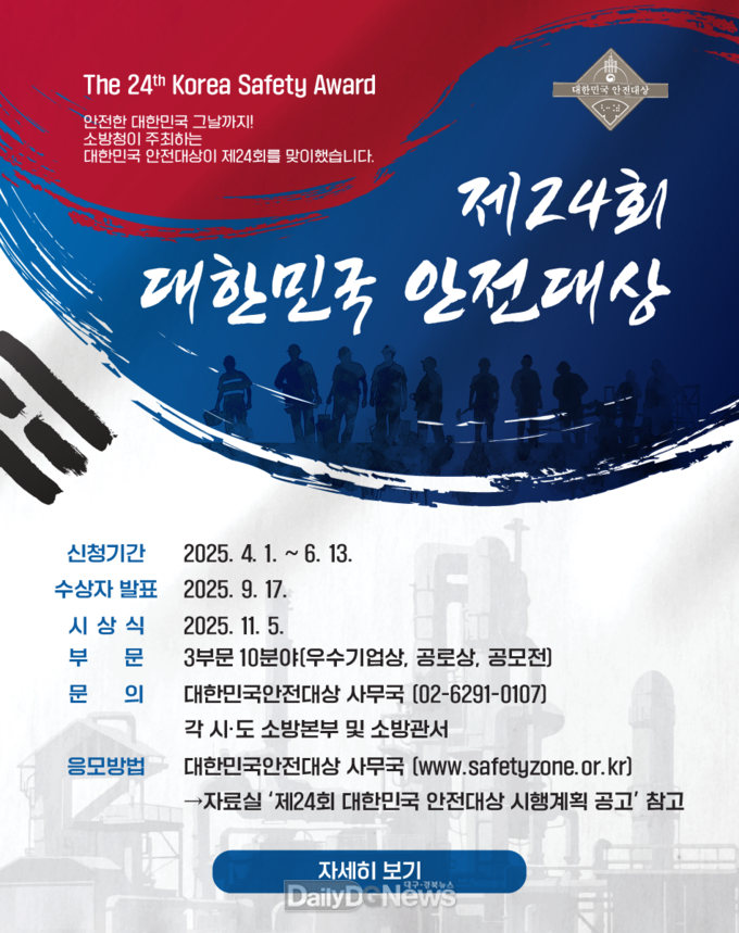 청도소방서, 제24회 대한민국 안전대상 접수 