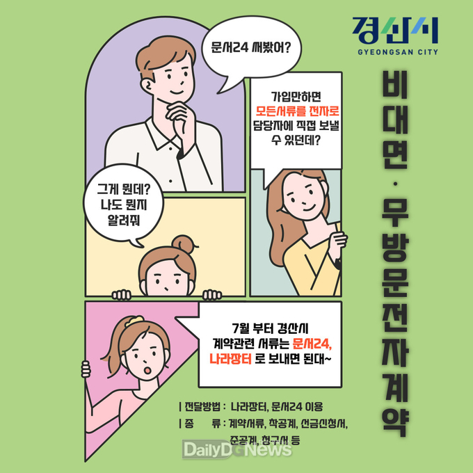 경산시, 7월부터‘비대면·무방문 전자계약’ 시행