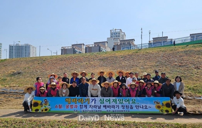 칠곡군, 꿀벌살리기 왜성 해바라기 파종 행사 개최