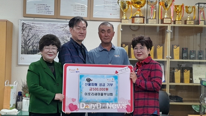 이로리새마을부녀회 산불 피해 성금 기부