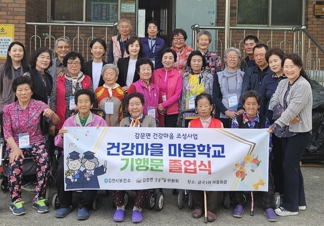 김천시 건강마을, ‘마음학교 기∙행∙문’ 졸업식 개최