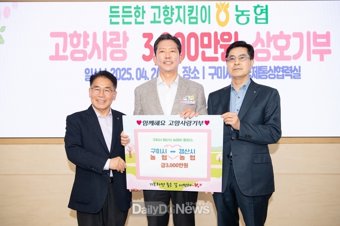 구미·경산 농협, 고향사랑기부제 3,000만 원 상호 기부