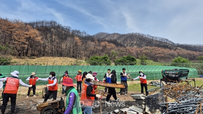 칠곡군, 의성군 산불피해 농가 지원 농촌재능나눔