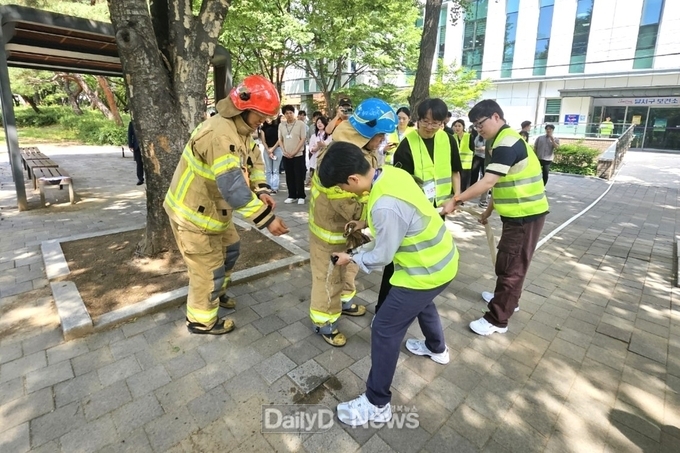 대구 달서구. 2025년 상반기 합동소방훈련 실시 모습. (사진=달서구 제공)