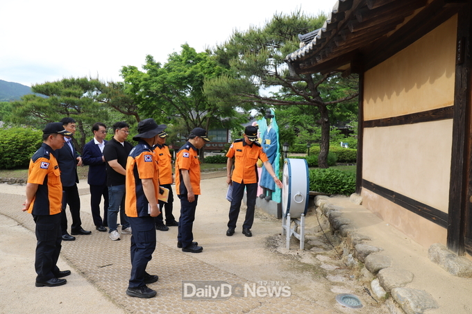 박성열 경북소방본부장, 소수서원, 선비촌 화재취약대상 현장점검 실시