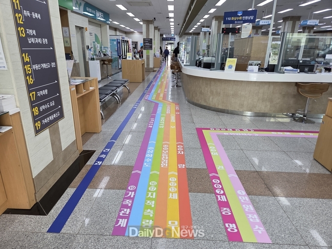 상주시, 종합민원실“안내 유도선 설치”