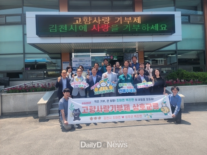 벽진면, 김천시 조마면과 고향사랑기부금 상호기부