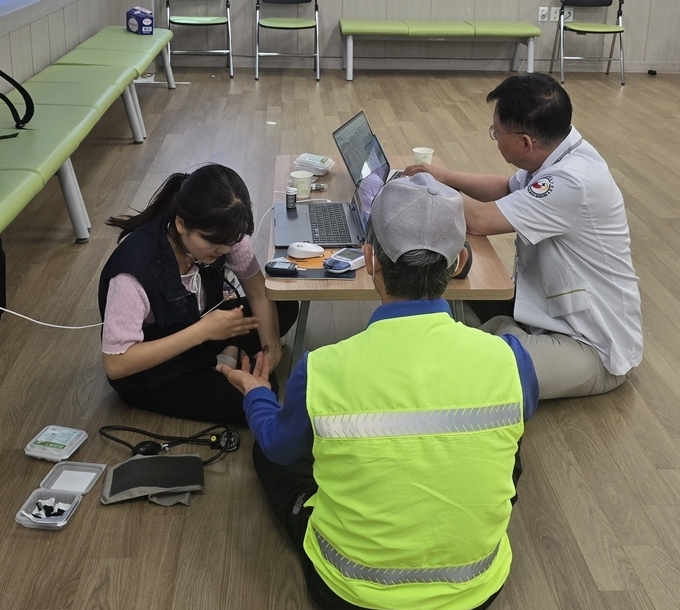 산업안전보건법에 따른 상주시 재활용품 선별장 보건관리 점검 실시!