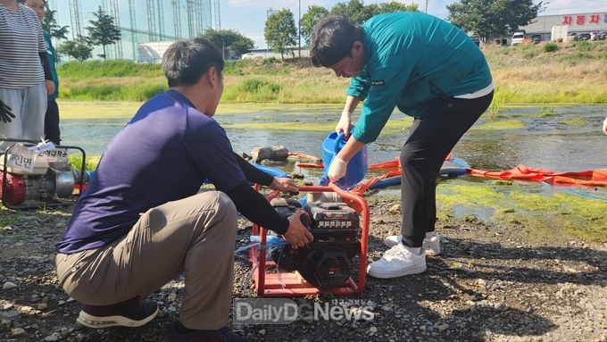 경산시, 극한강우 대비 양수기 실제 가동훈련 실시