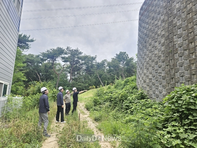 강동일반산업단지 보강토 옹벽 점검