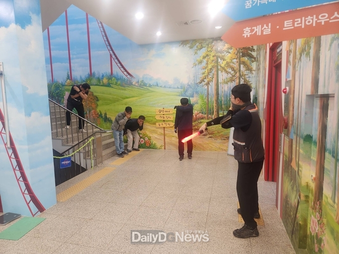 김천시시설관리공단, 추풍령테마파크 자체소방훈련 실시
