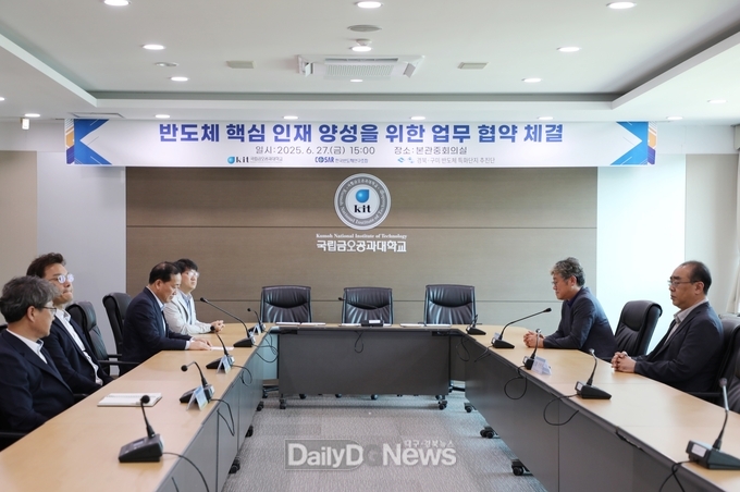 ‘국립금오공대, 반도체소부장산업협력단-경북·구미반도체특화단지추진단’과 상호협력 협약 체결