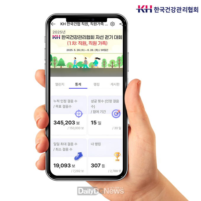 자료제공 한국건강관리협회 경북지부) 자선걷기대회(개인달성)