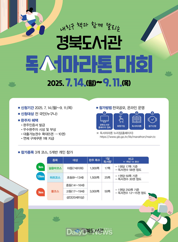 내친구 책과 함께 달리는~ 독서마라톤 대회 개최
