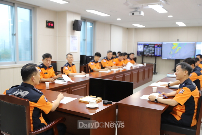 청도소방서, 호우주의보 발령에 따른 긴급 상황판단회의 개최