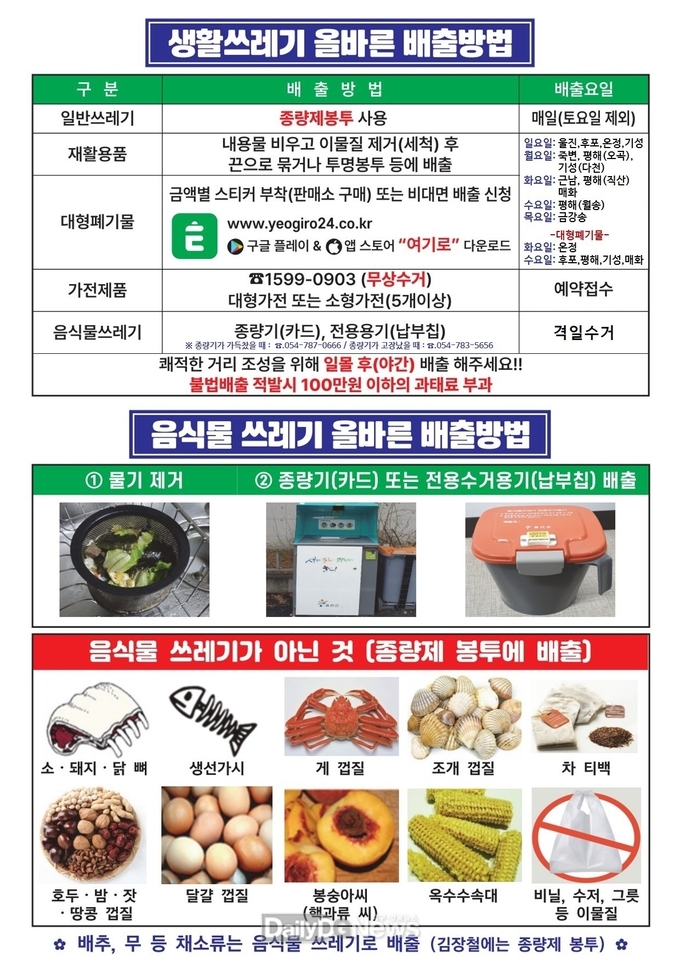 생활쓰레기올바른배출방법