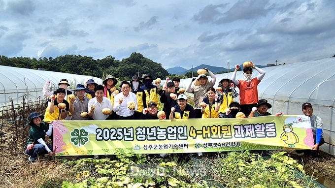성주군4-H연합회, 땀의 결실‘사랑의 호박’수확