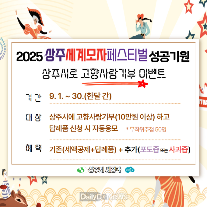 상주시, 모자축제 성공 기원 고향사랑기부 이벤트 실시