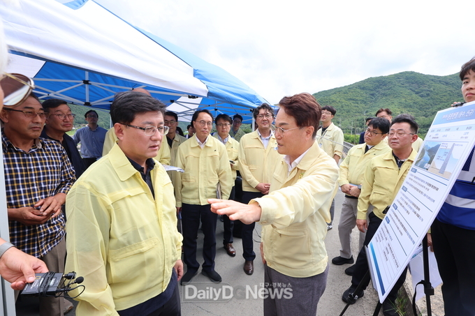 김성환 환경부장관, 청도 운문천댐 후보지 방문