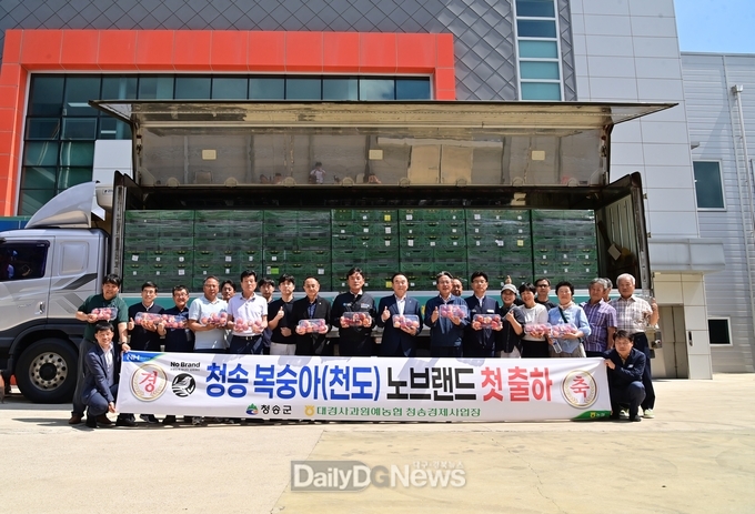 청송군, 청송복숭아 대형유통 첫 출하 실시