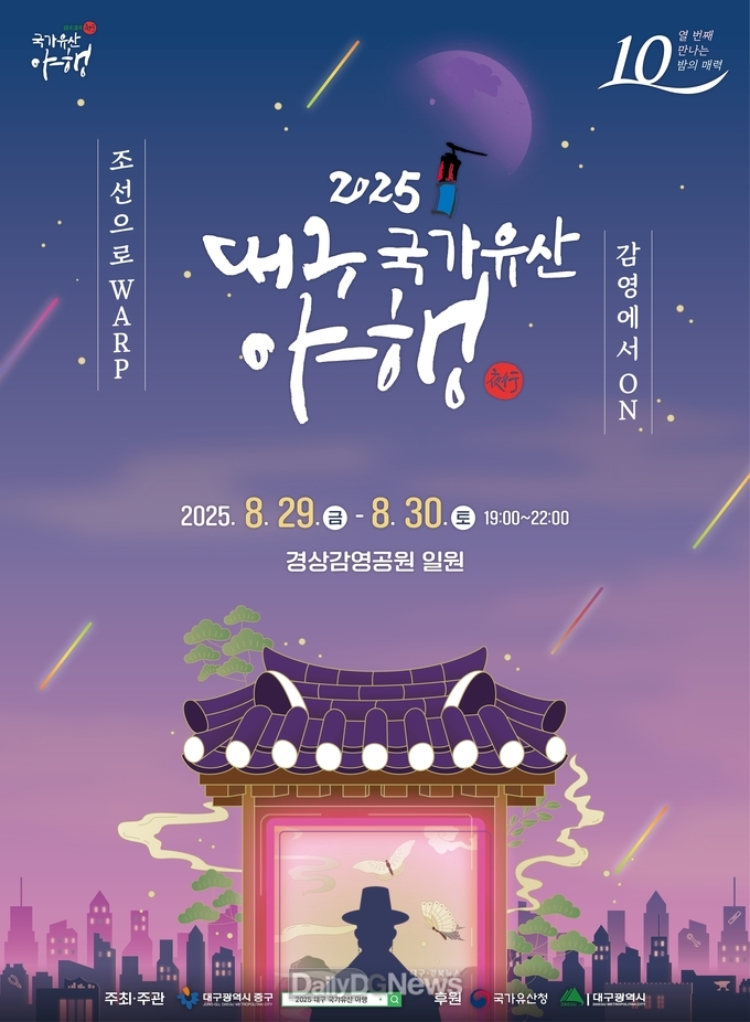 대구 중구. ‘2025 대구 국가유산 야행’ 개최 홍보 포스터. (사진=중구 제공)