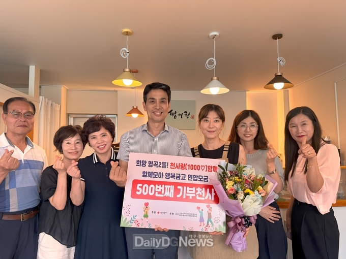구미시 형곡2동, ‘함께모아 행복금고 연합모금’ 기부 500건 돌파