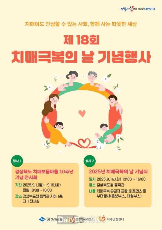9월 1일부터 16일까지 도청 동락관에서‘치매보듬마을 10주년 기념 전시회’개최