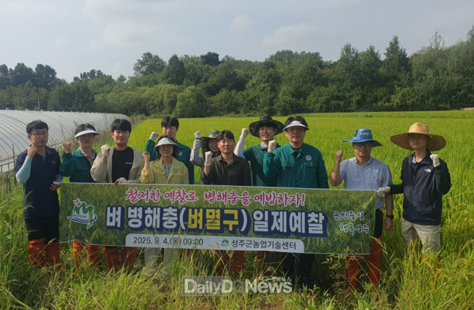 성주군, 벼멸구 일제예찰 실시