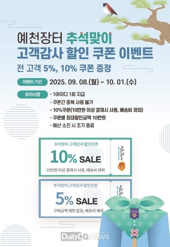 예천군, 2025년 추석맞이 ‘예천장터’ 농특산물 특별 할인 이벤트 진행