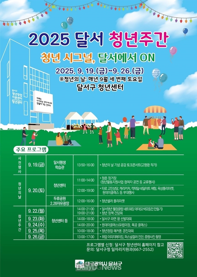 대구 달서구. ‘2025년 달서 청년주간’ 개최 홍보 포스터. (사진=달서구 제공)